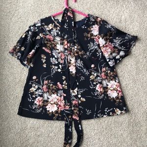 Shein brand floral blouse
